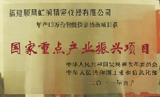 虹潤(rùn)公司獲批承擔(dān)國(guó)家中小企業(yè)發(fā)展專(zhuān)項(xiàng)資金項(xiàng)目、國(guó)家重點(diǎn)產(chǎn)業(yè)振興項(xiàng)目